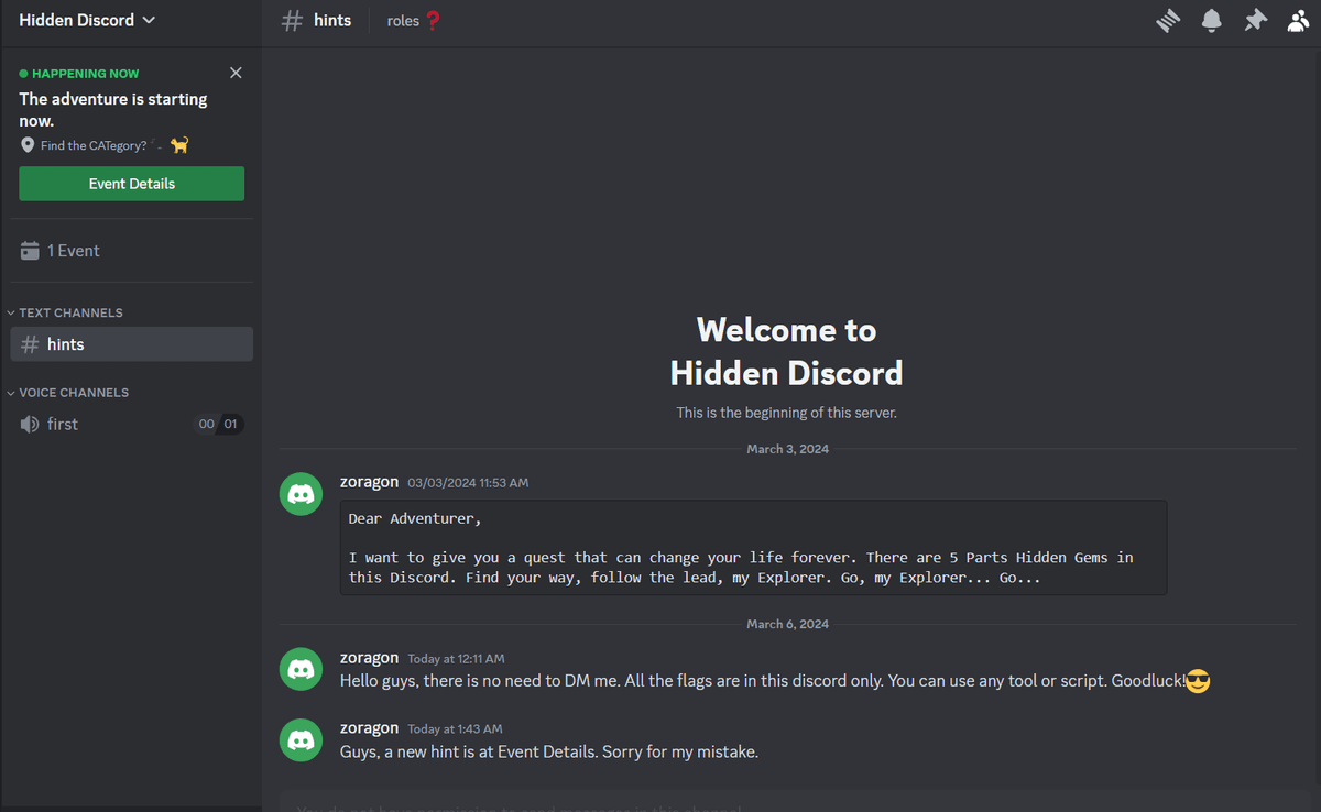 Hidden Discord Server